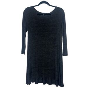 Eileen Fisher Gray Long Sleeve Side Slits Shift Dress Tunic Stretch‎ size Small